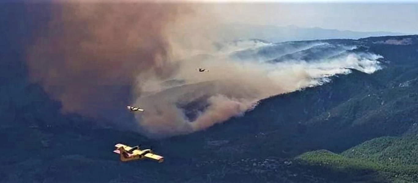 Πύρινη καταστροφή στην Εύβοια: Τους ξέφυγε η φωτιά - Στα 11,5 χλμ. εκτείνεται το μέτωπο στο όρος Δίρφυς